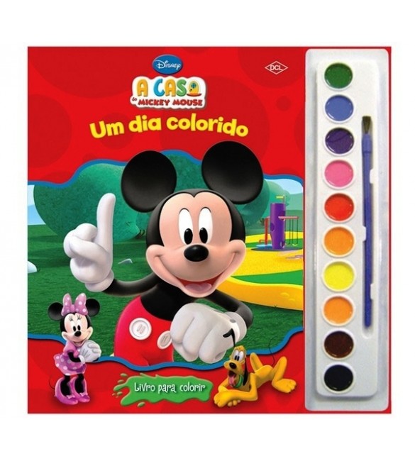 Livro A Casa do Mickey Mouse- Ler e Colorir com Aquarela